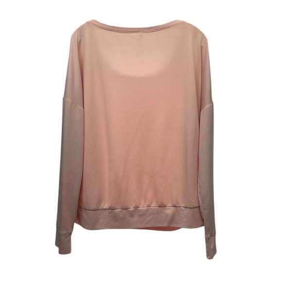 Fabletics Long Sleeve Round Neck Top in Soft Pink Size Large - Picture 2 of 6